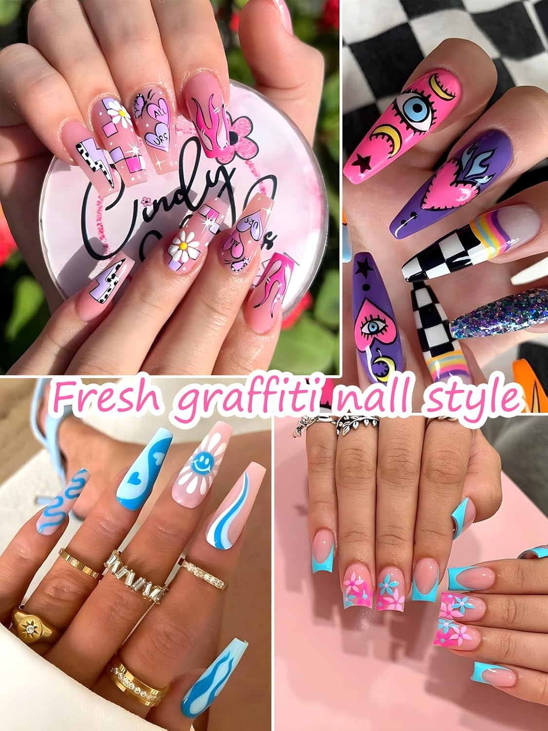 12 Colors Nail Art Pens, 3D Quick Dry Nail Point Graffiti Dotting Liner Pen Sets Nail Art Painted