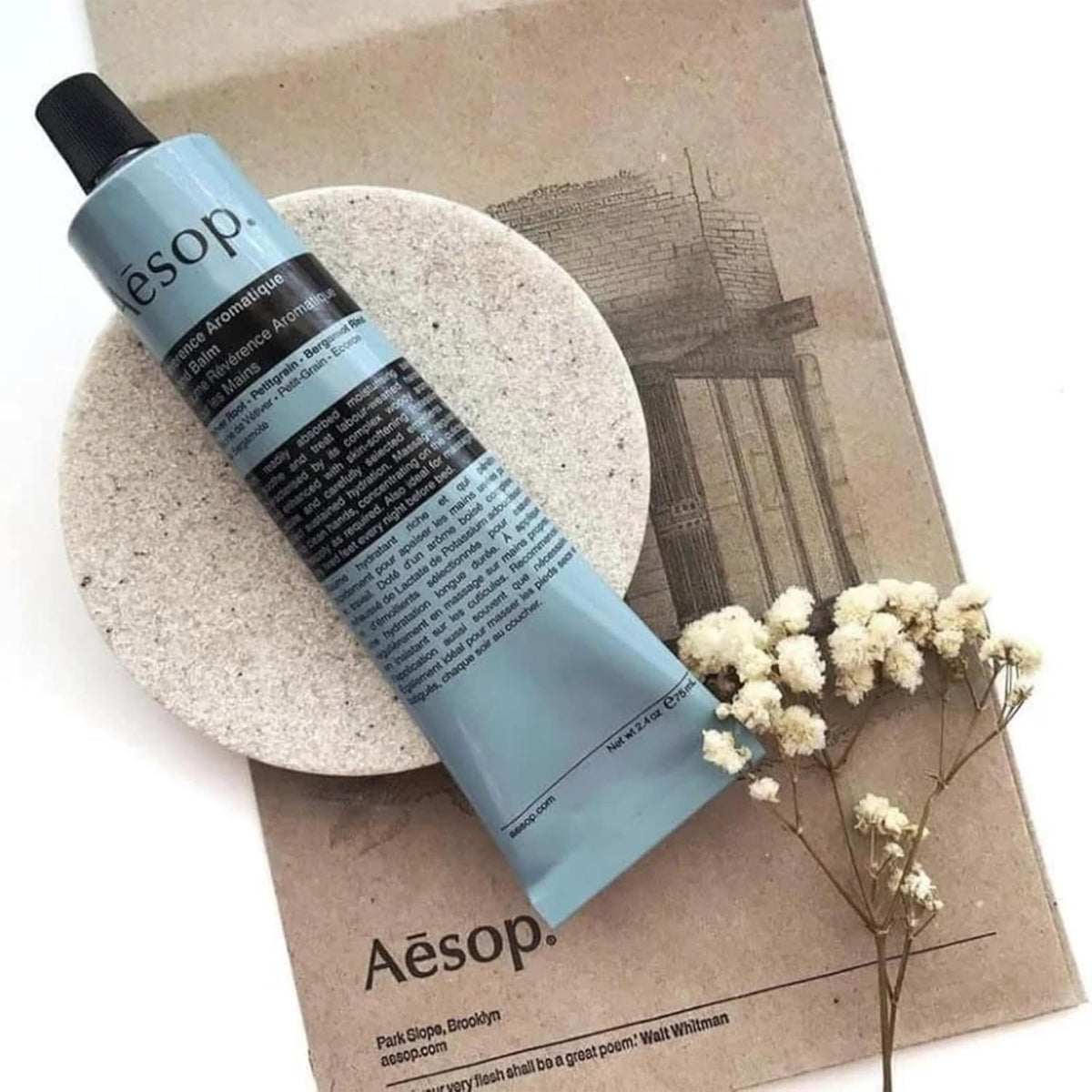 Aesop Reverence Aromatique Travel Size Hand Balm | Lotion that Gently Exfoliates Dry Hands +