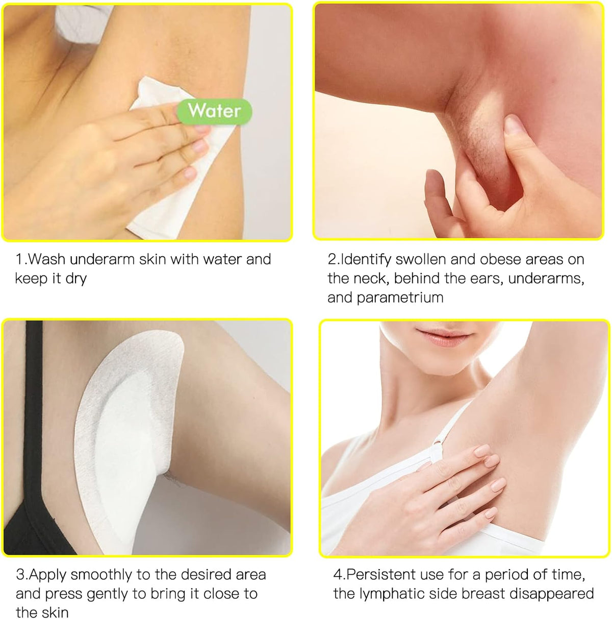 24Pcs/Box Herbal Lymph Nodes Patch,Lymphatic Drainage Patch/Patches,Herbal Lymphatic Drainage Care