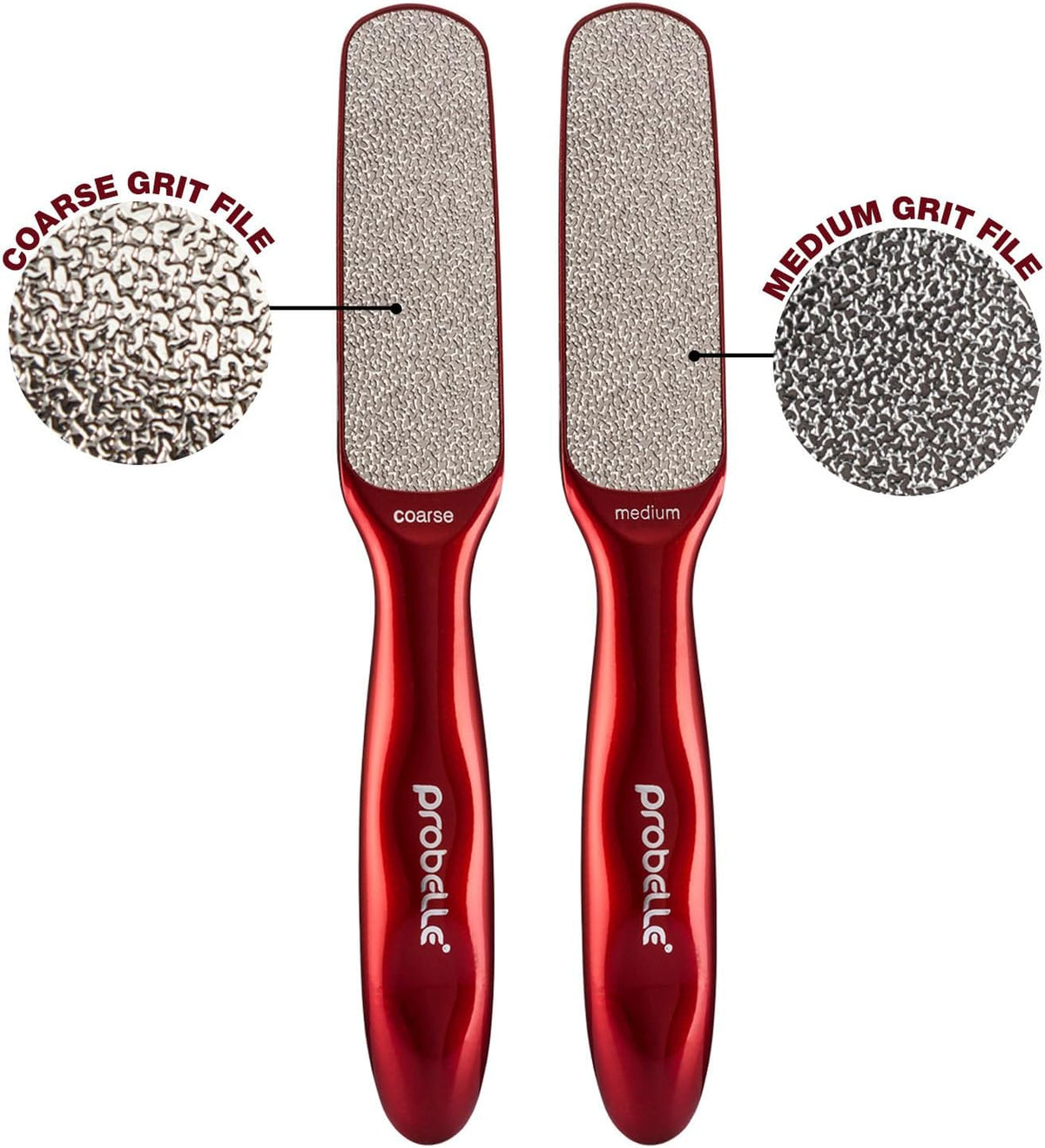 Probelle Double Sided Multidirectional Nickel Foot File Callus Remover - Immediately Reduces