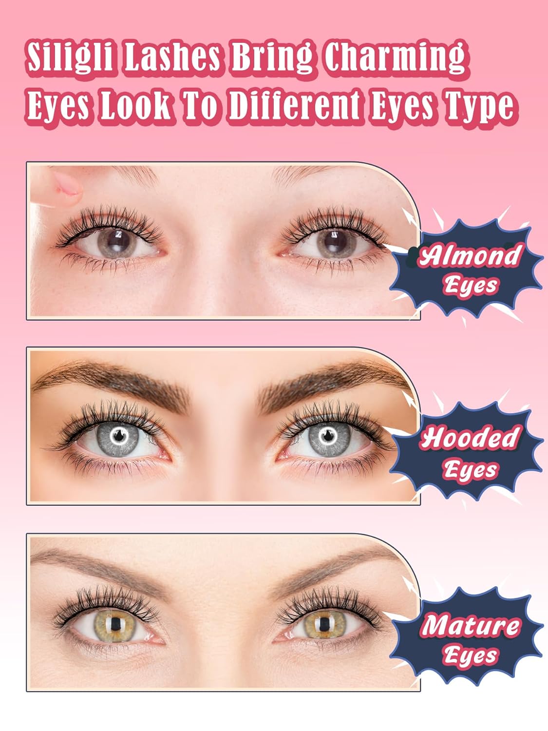 Lashes Natural Wispy Eyelashes 15mm Strip Lashes Pack False Eyelashes 0.1MM Thin Band C Curl Eye