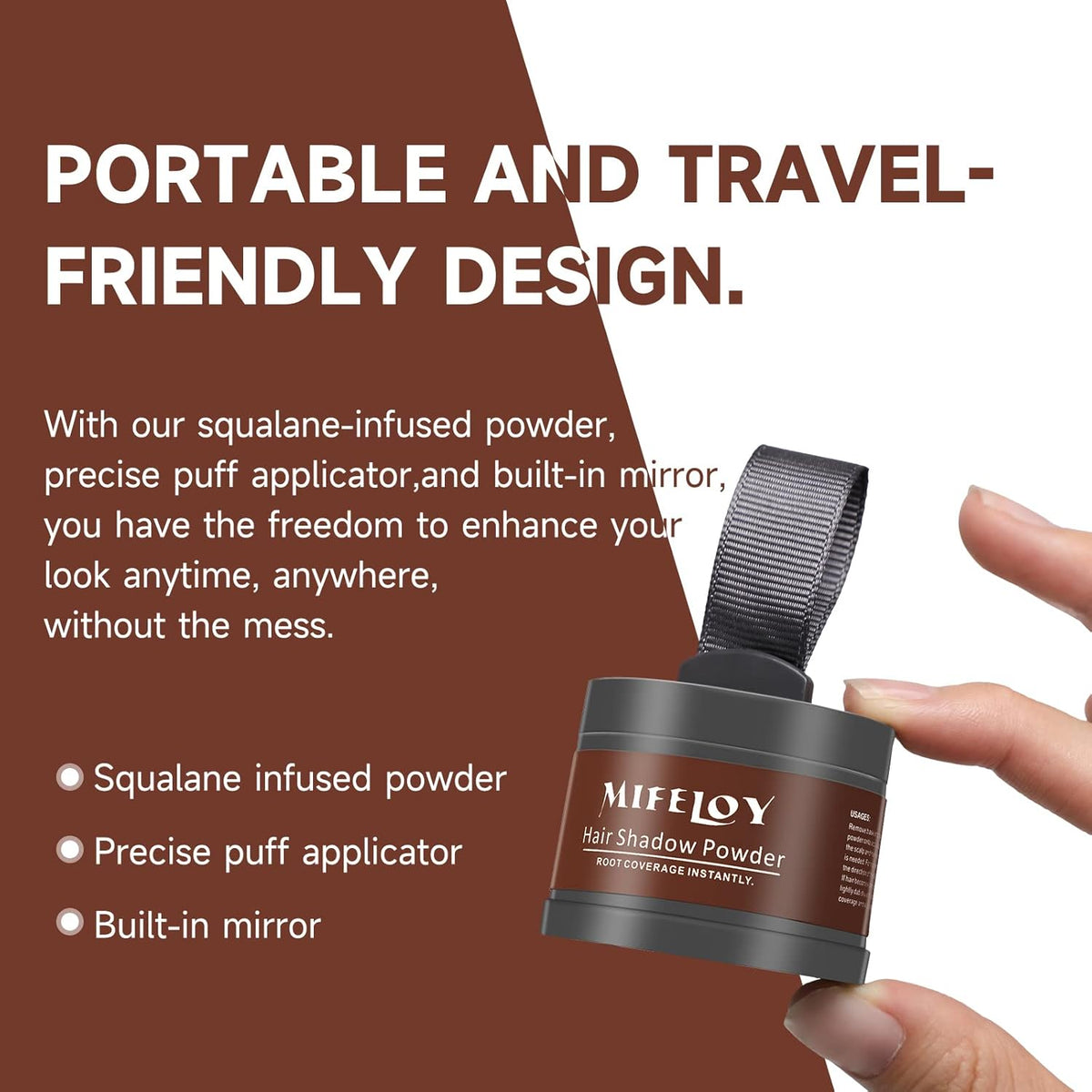 Root Touch Up Powder, Cover Up Hair Color for Grays, Root Coverage for Women Men, Roots Concealer