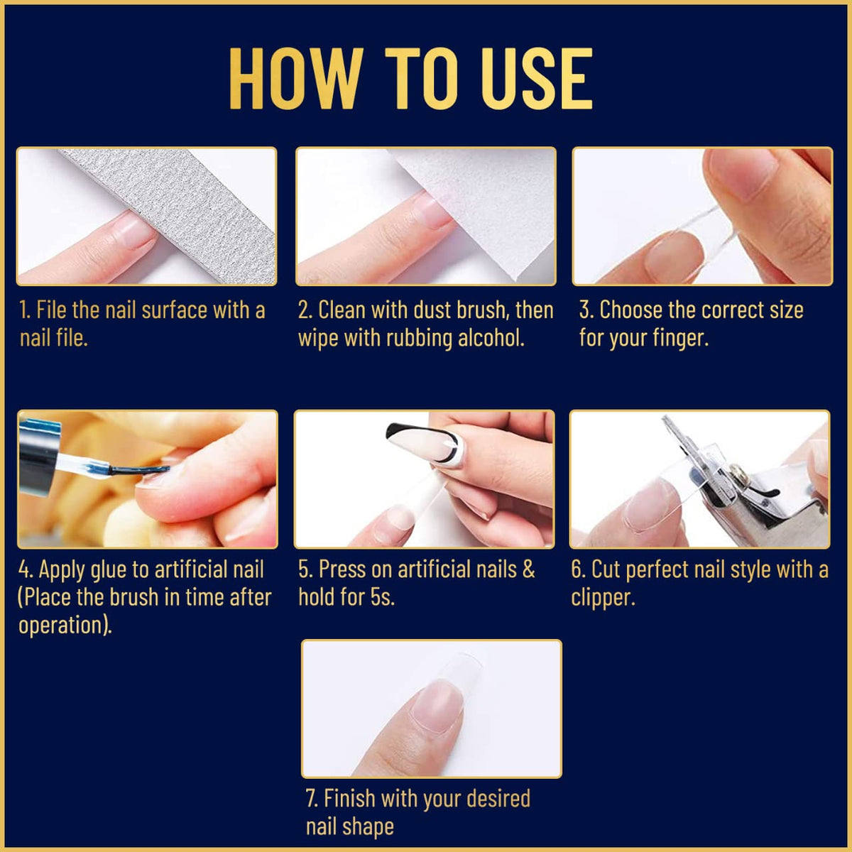 Valitic Strong Nail Glue and Strengthener for Acrylic and Press On Nails - Quick Dry Brush On Gel