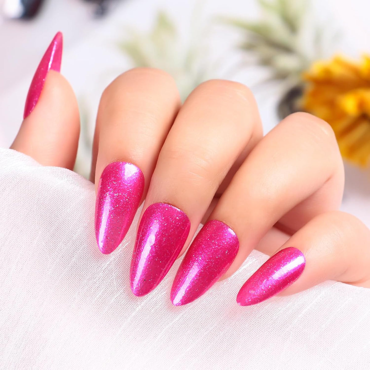 Major Dijit Quick Dry Nail Polish Pearl Magenta Pink Summer Nail Lacquer for Nail Art Regular Nail