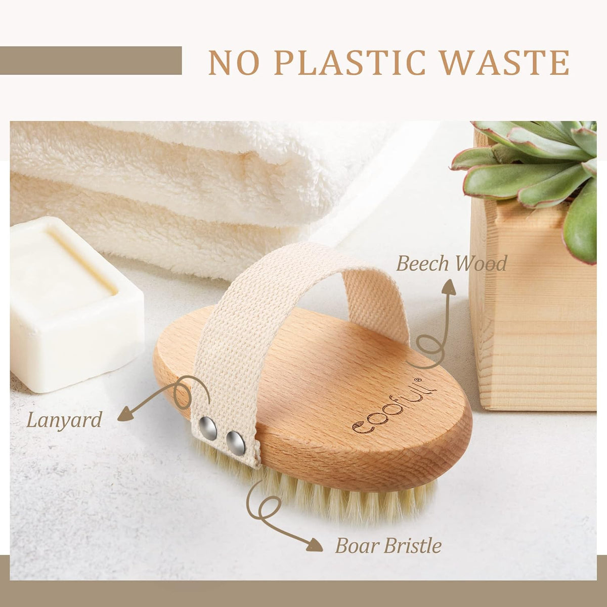 SURDOCA Dry Brush, Body Exfoliating Scrubber, Bath Shower Brushes for Improve Circulation