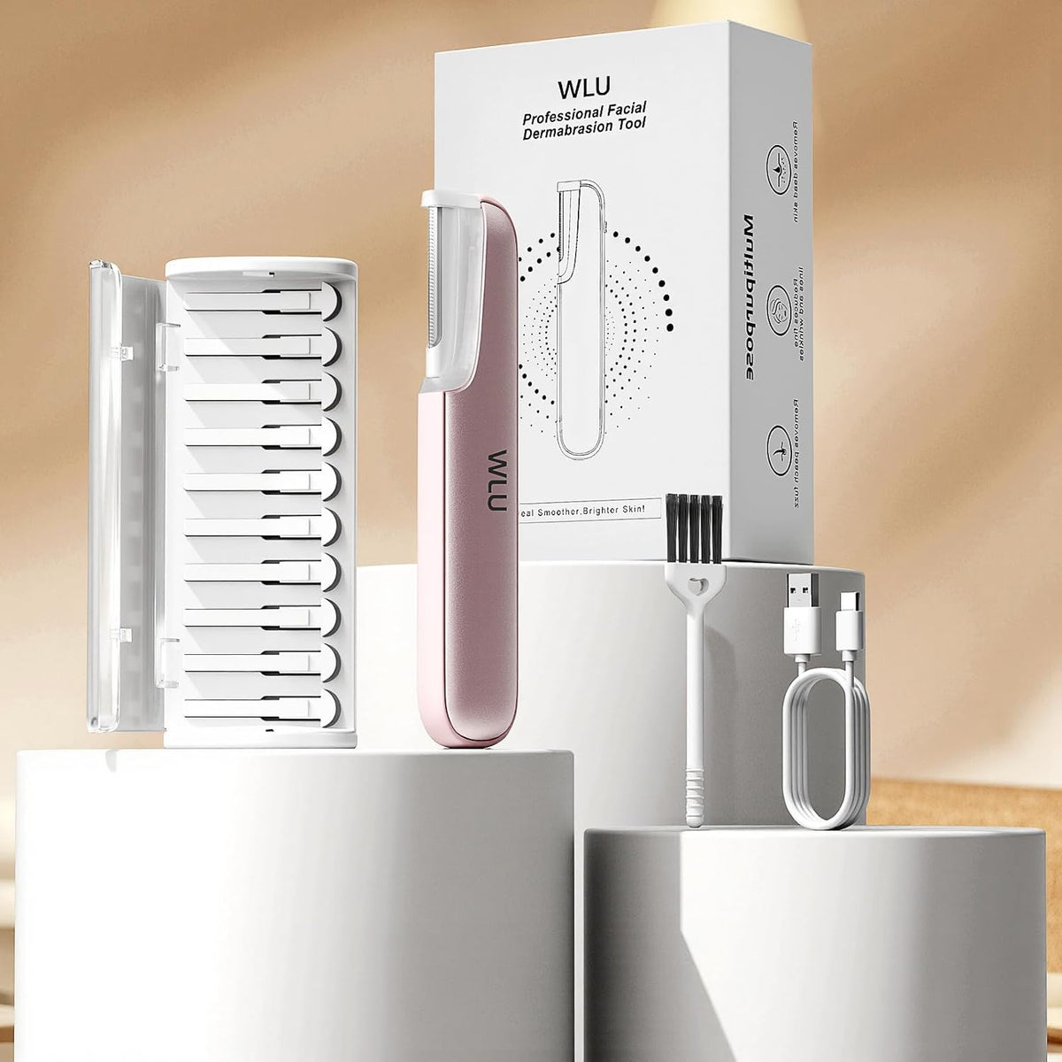 Dermaplaning Tool for Women Face - Edge Technology Sonic Dermaplane Razor for Facial Exfoliation &