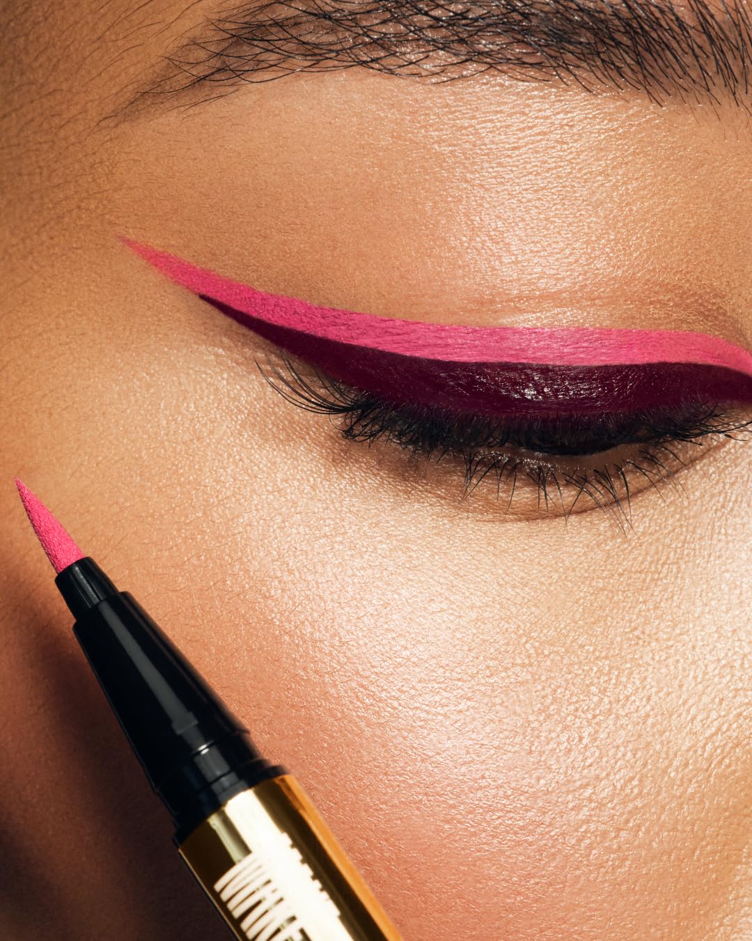 MAKE Beauty Liquid Line Waterproof Liquid Eyeliner Pen. Smudge-Proof Felt Tip for Precise