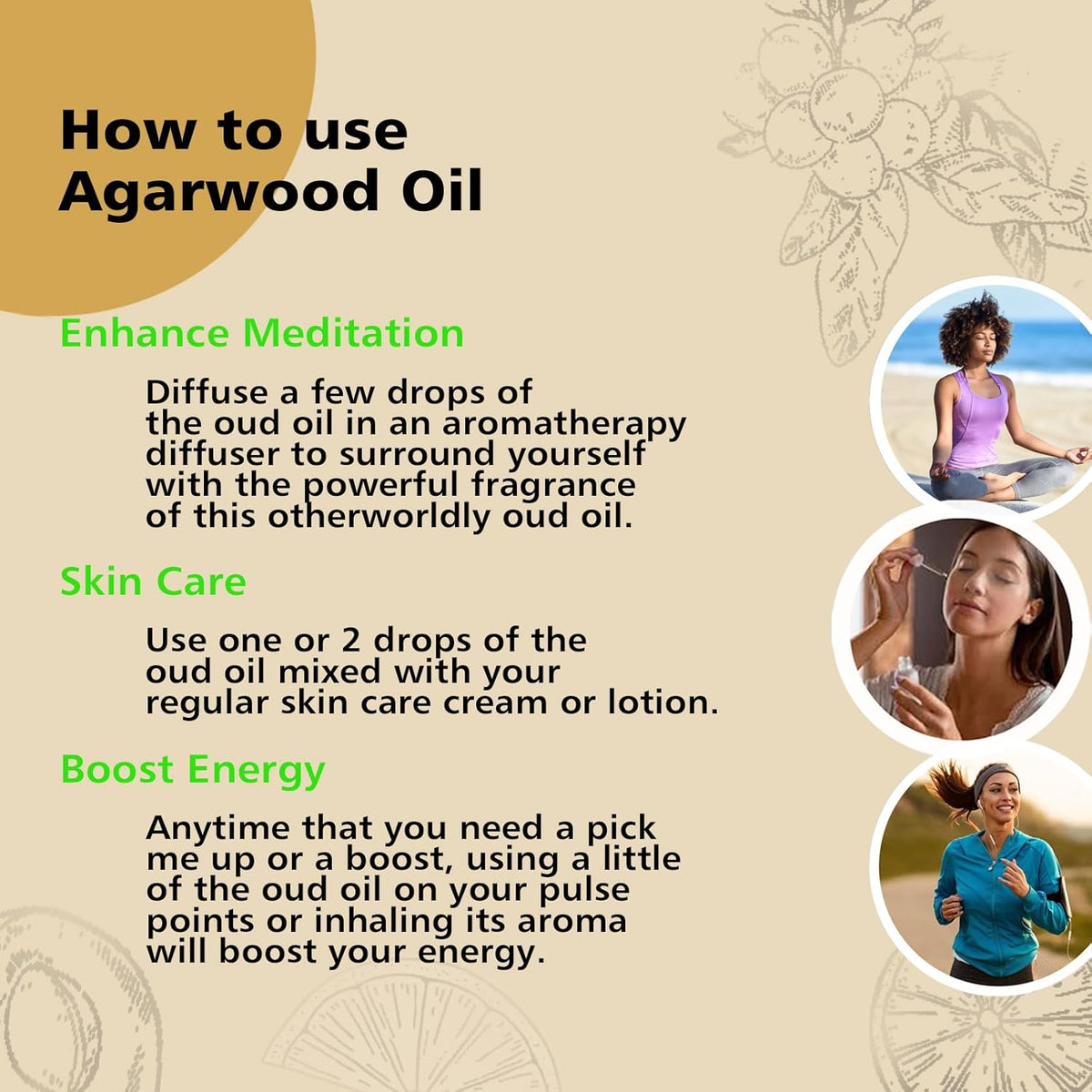 Agarwood Sandalwood Essential Oils for Perfume Candles Soaps Yoga Meditation Massage Diffuser - 2