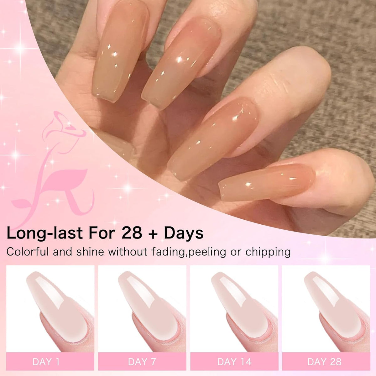Acrylic Powder for Nail 56g: 2oz Peach Pink Acrylic Powder Large Capacity Professional for 3D Art
