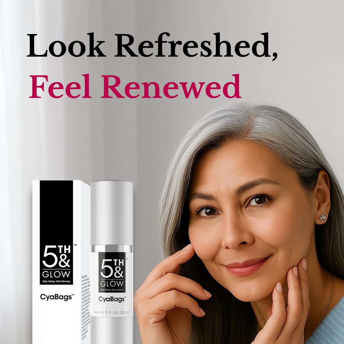 5th & Glow Cyabags - Instant Under Eye Bag Remover Serum For Dark Circles & Puffy Eyes Reduction