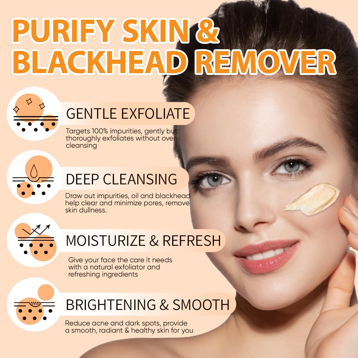 Vitamin C Face Scrub, Exfoliating Facial Wash with Retinol, Facial Scrub,Facial Exfoliating Scrub
