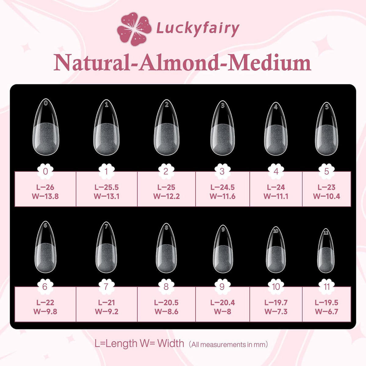 Medium Almond Nail Tips, 504pcs Soft Gel Pre-Filed Acrylic Almond Fake Nails, Half Matte Full Cover