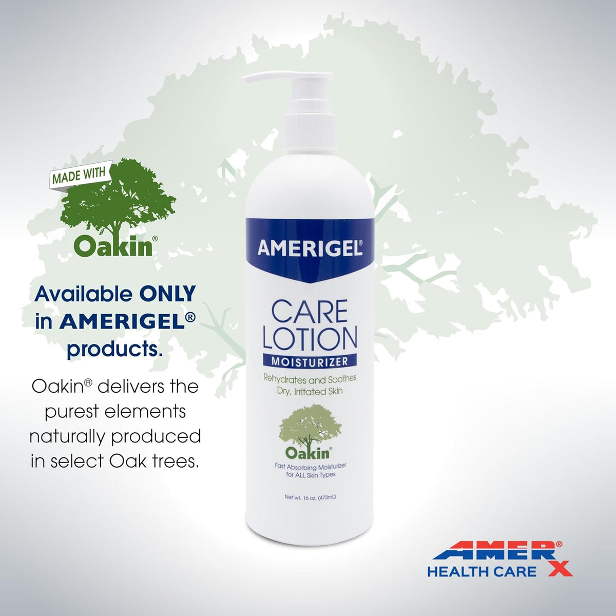 AMERIGEL Care Lotion – Hypoallergenic Moisturizer - Diabetic Skin Care - Rehydrates and Soothes