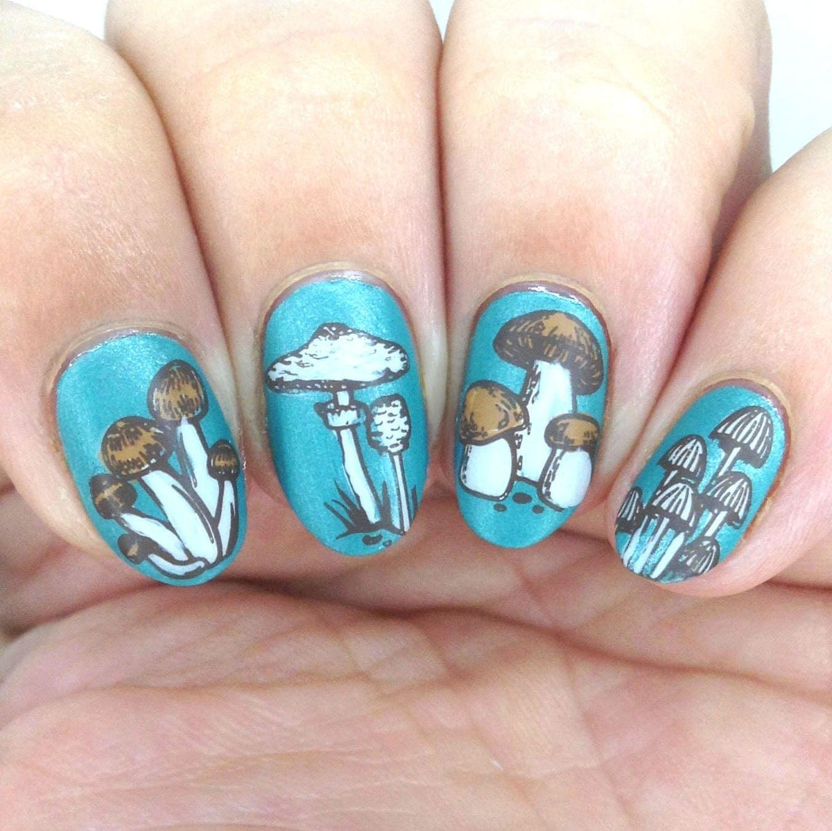 Maniology Magic Mushroom Nail Stamping Starter Kit | Plant-Inspired Nail Art with Whimsical