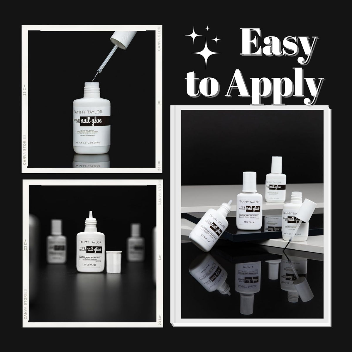 Tammy Taylor Tip and Nail Repair Glue | Dry Clear Gel Nail Glue for Press on Nails, Acrylic Nail