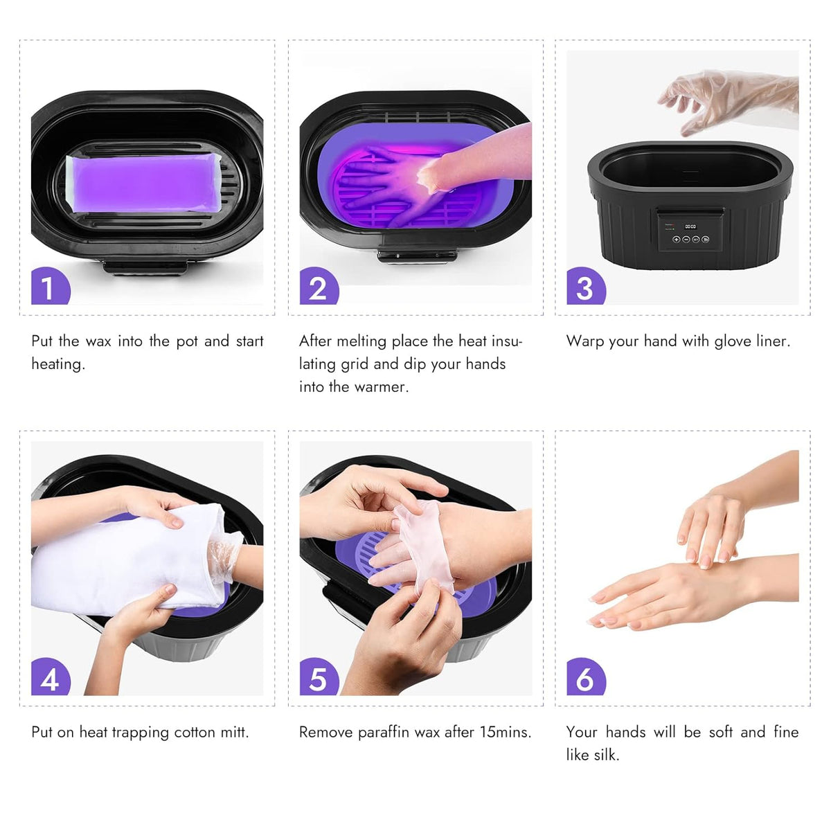 Paraffin Wax Machine for Hand and Feet, Waxkiss 5000ml Paraffin Bath with Lavender Paraffin Wax