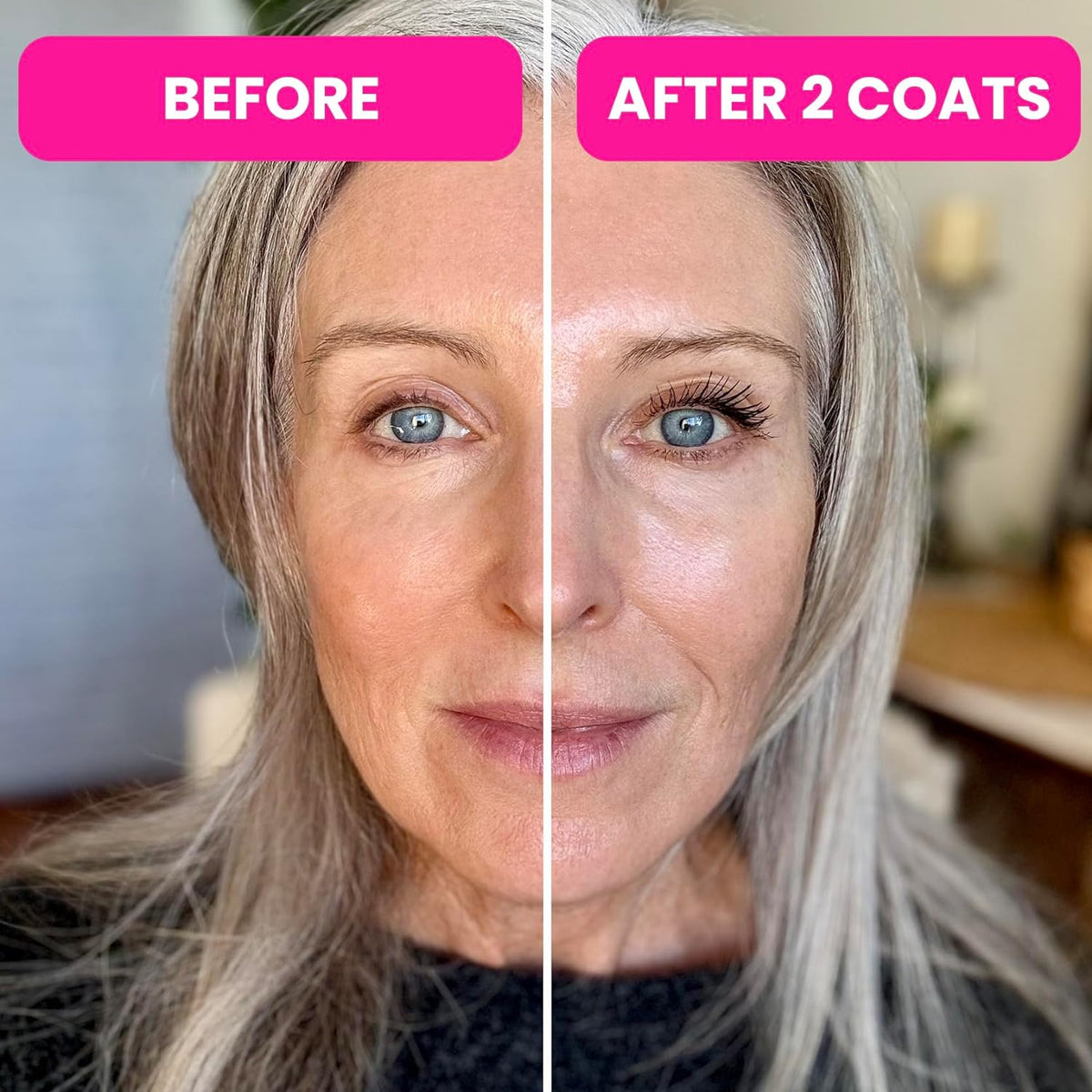 PrimeLash Mascara for Older Women – Volumizing, Incredible Length in 2 Coats – Long-Stay, Zero