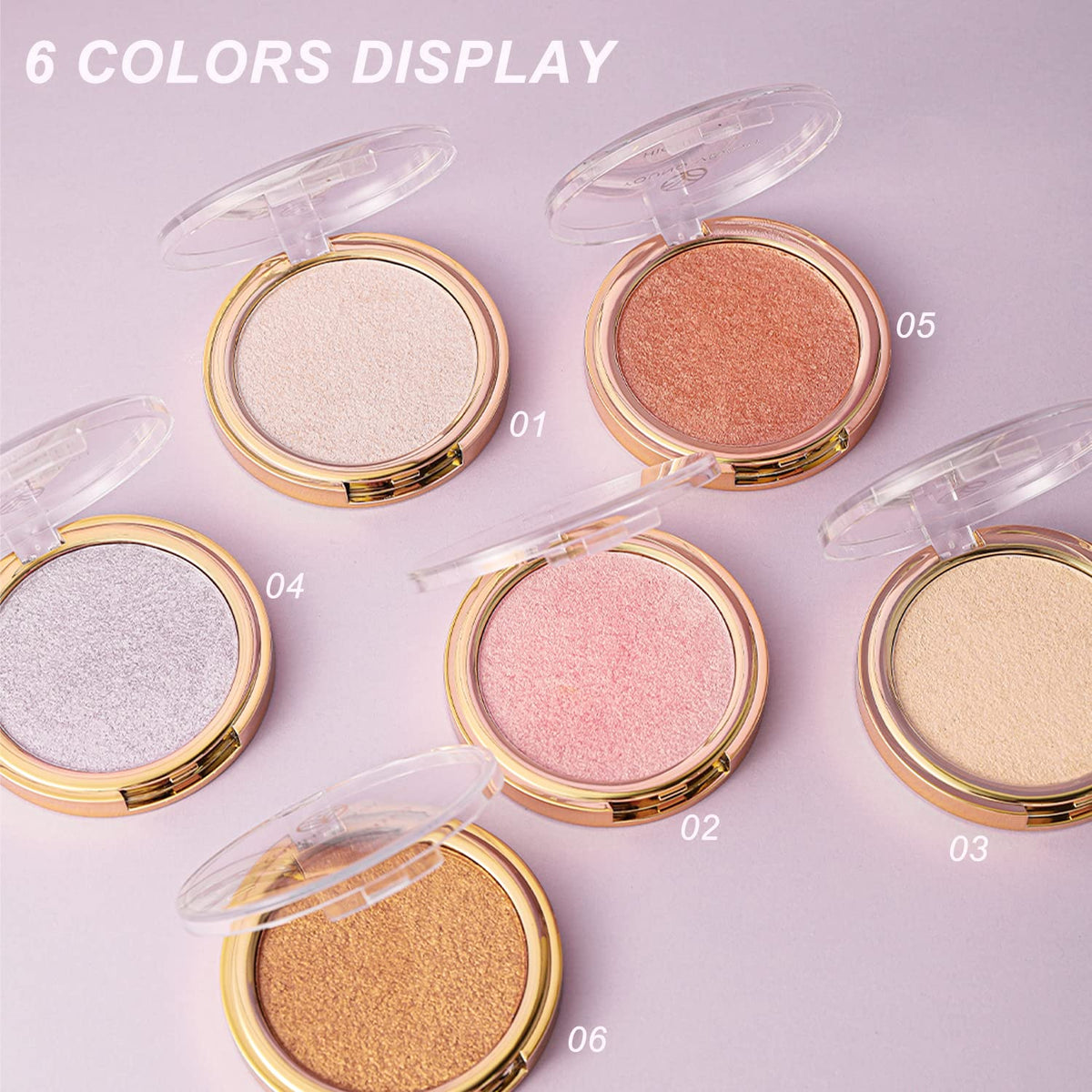 YOUNG VISION Pressed Powder Highlighter, Baked Natural Glow Contour Powder & Face Highlighter