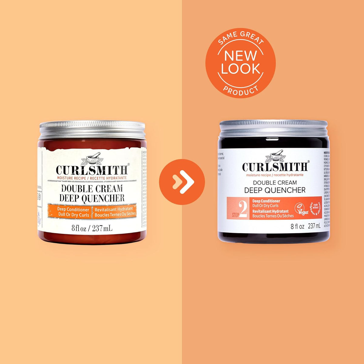 CURLSMITH Double Cream Deep Quencher - Deep Conditioning Mask for Curls, Hydrating and Detangling