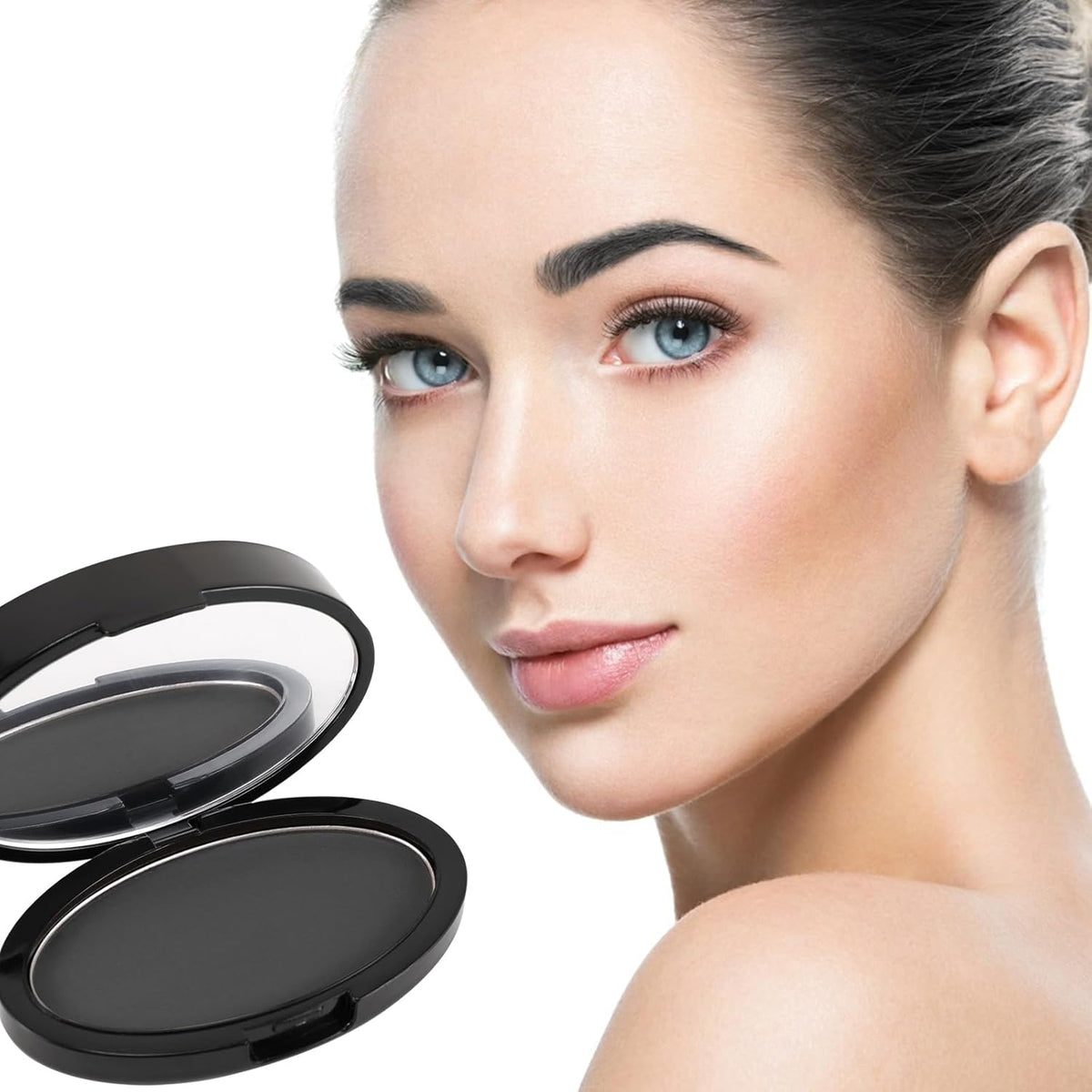 Boobeen Eyebrow Seal Stamp Powder - Waterproof 3 Seconds Eye Make Up Nature Coloring Kit - Creates