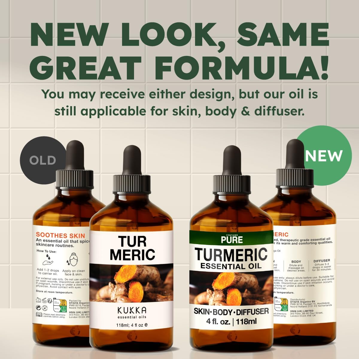 Kukka Turmeric Oil for Skin - 4 Fl Oz - Turmeric Essential Oil, Herbaceous Scent, for Face, Hair