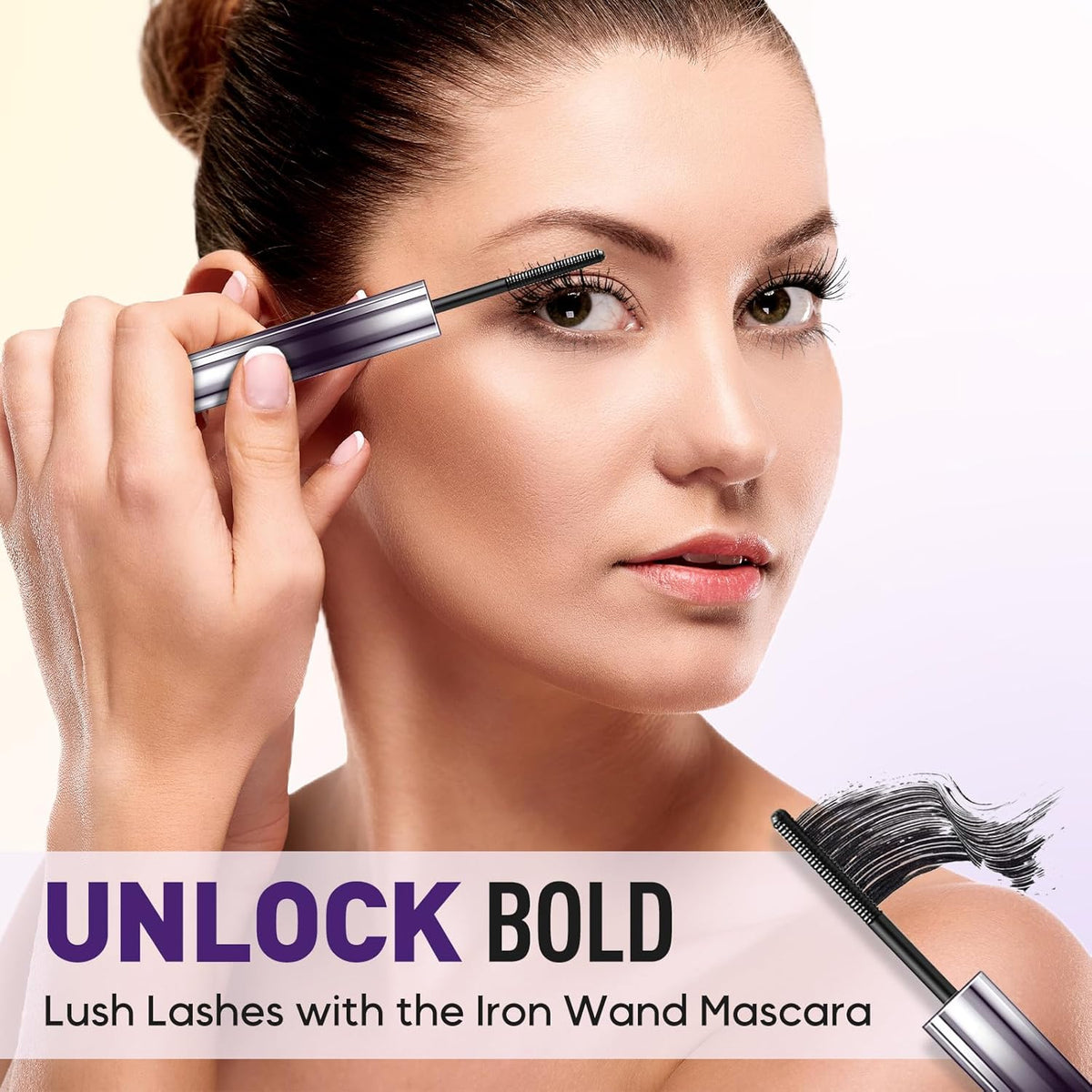 Iron Wand Mascara, 2025 New Metal Wand Mascara Volume and Length Waterproof, Long-Lasting 3D