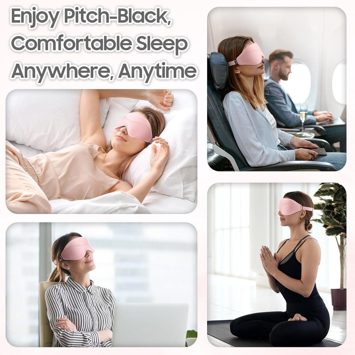 Sleep Mask - Total Blackout 3D Sleeping Mask, Super Lightweight & Silky Soft Eye Mask for Sleeping