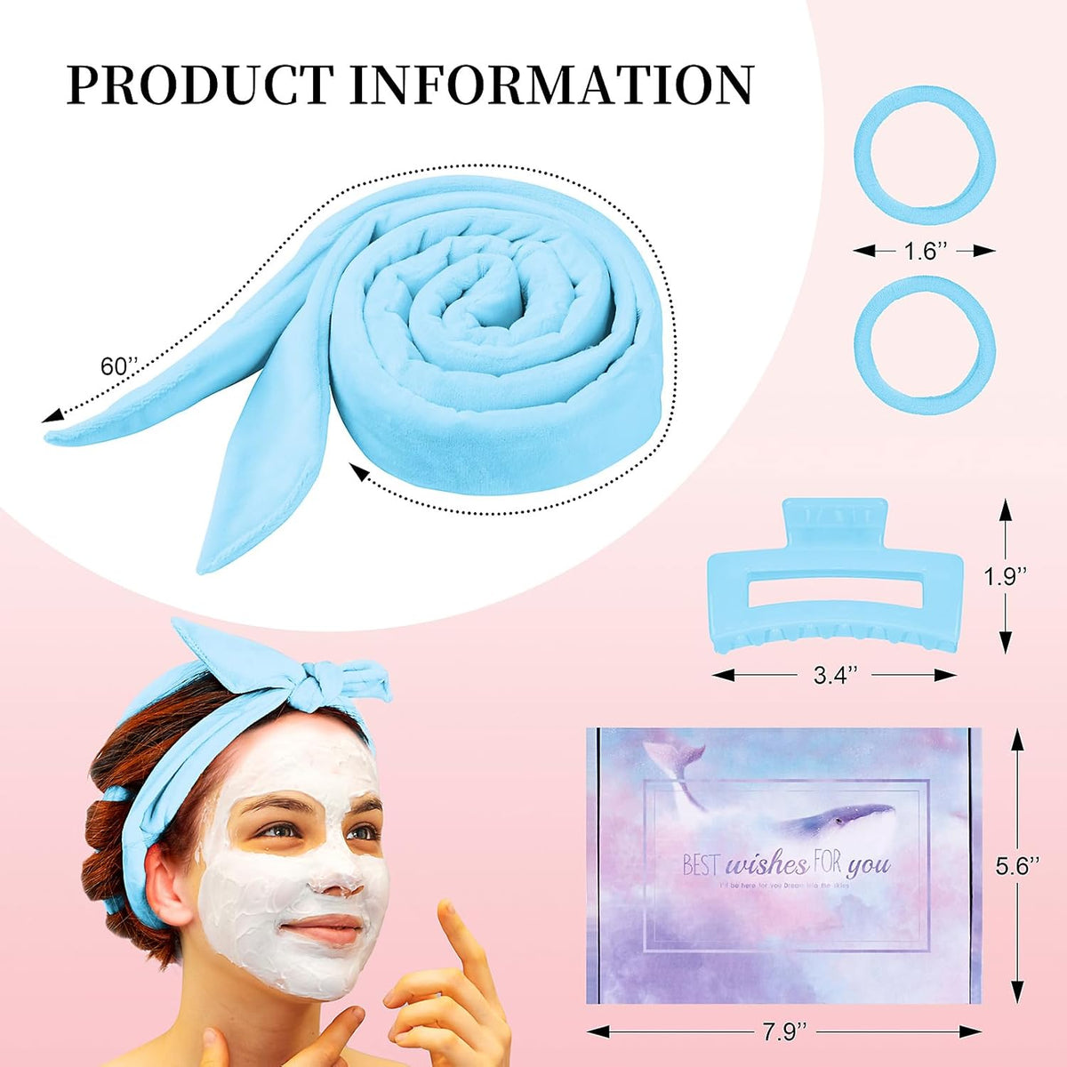Heatless Curling Rod Headband, Upgraded 60" Extra Long Heatless Curls Headband Soft Hair Curlers to