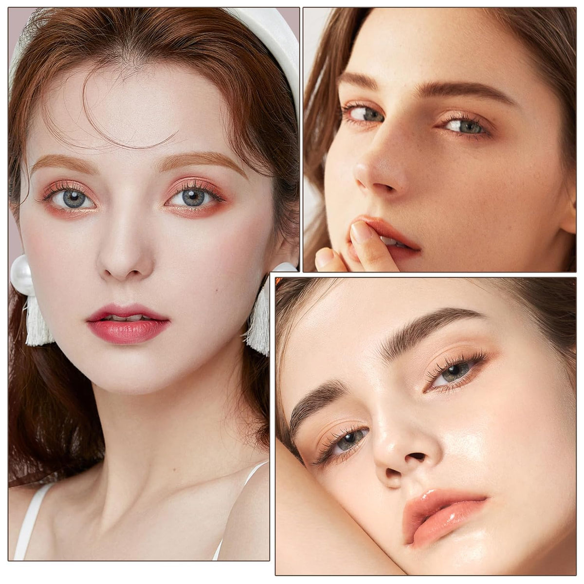 3 Colors Eyebrow Makeup Kit, Professional Brow Contour Palette, Waterproof Long-lasting Eyebrow