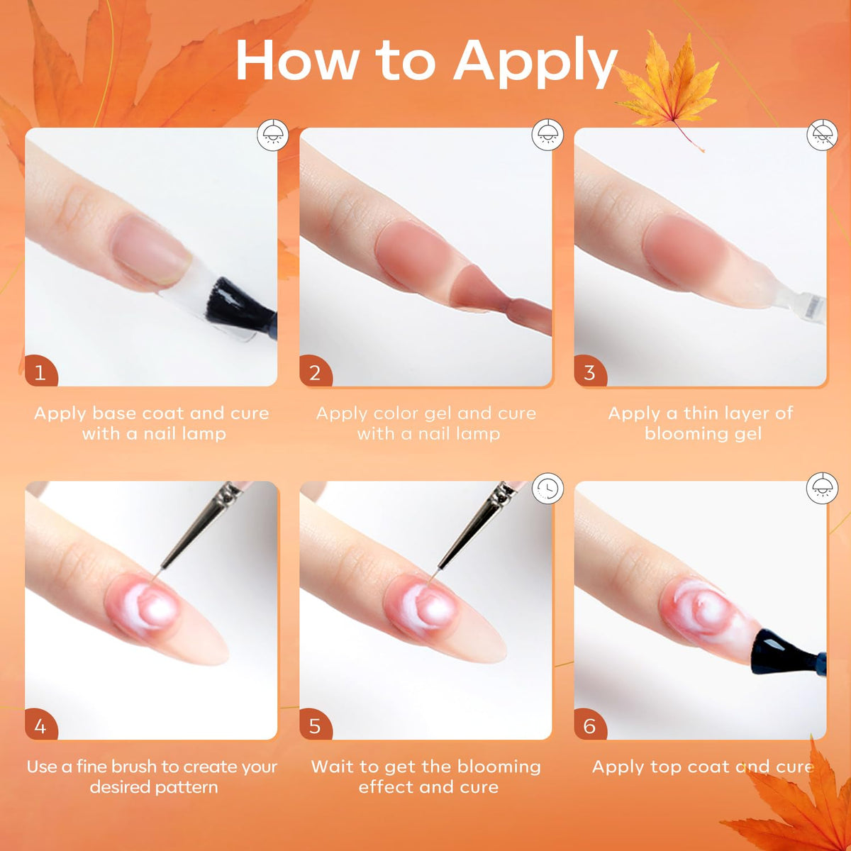 modelones Blooming Gel Nail Polish, 15 ml Clear Nail Art Accessories Stuff for Spreading Effects