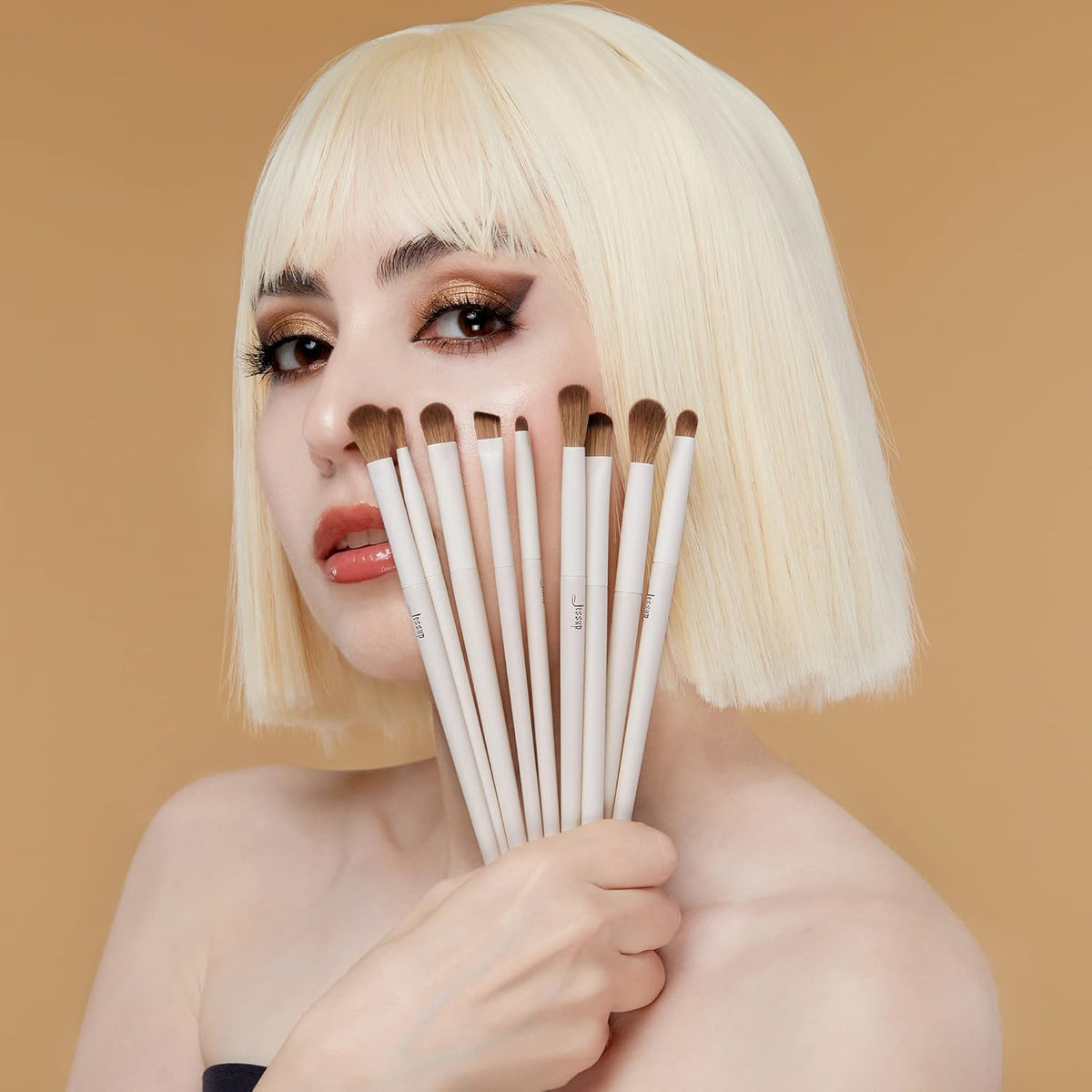 Jessup Precision Makeup Brushes 10Pcs Eye Makeup Brush Set Premium Synthetic Eyeshadow Concealer