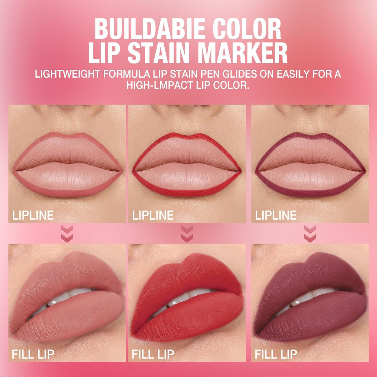 LANGMANNI 8Pcs Sculpting Matte Velvet Lip Liner Set,Smooth Creamy Texture,Waterproof And High