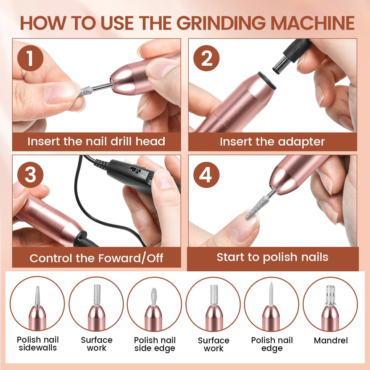 JEWHITENY 14 pcs Poly Gel Nail Extension Kit With Drill Machine U V Nail Light ALL In One Polygel