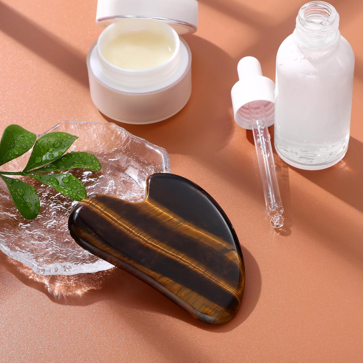 Gua Sha Facial Tools Gua Sha Jade Stone for Face Skincare Facial Body Tensions Reduce Puffiness