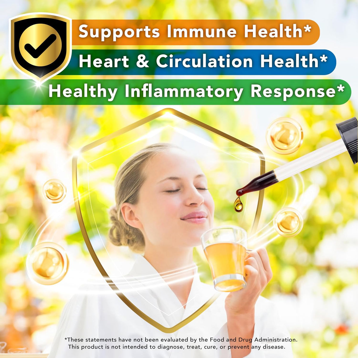 Lovita Bee Propolis Liquid Extract 500mg, 5:1 Resin Drops with 18% Bioflavonoids, Alcohol-Free