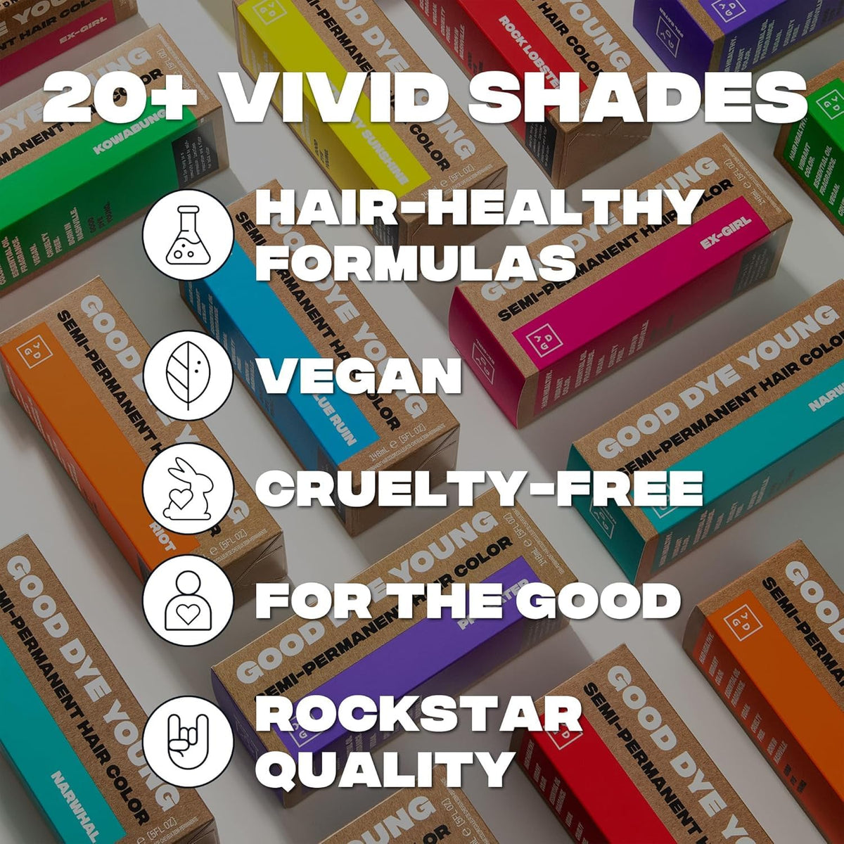Good Dye Young Semi-Permanent Hair Color, Vegan and Cruelty-Free Green Hair Dye, Last up to 24