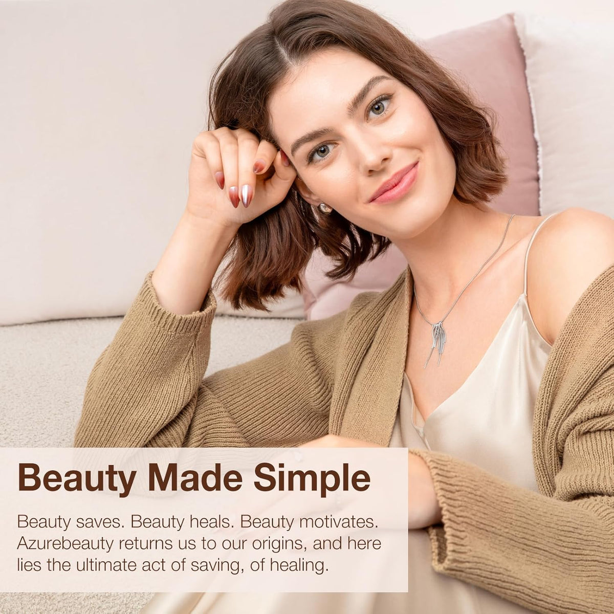 AZUREBEAUTY Dip Powder Nail Kit Classic Brown Nude Collection Glitter Fall 20 Colors Neutral