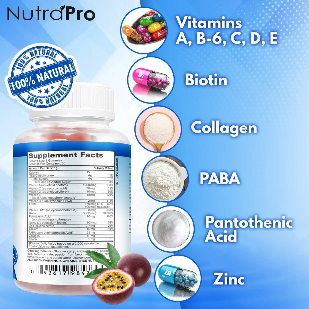 Nail Growth Vitamins for Stronger Nail - No More Chipped Nails.Nail Strengthener And Growth