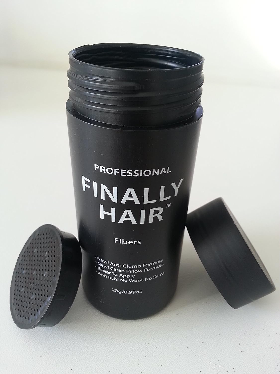 Hair Building Fibers 200 Grams 7 Oz. With Bottle By Finally Hair 50g*4 (Soft Black)