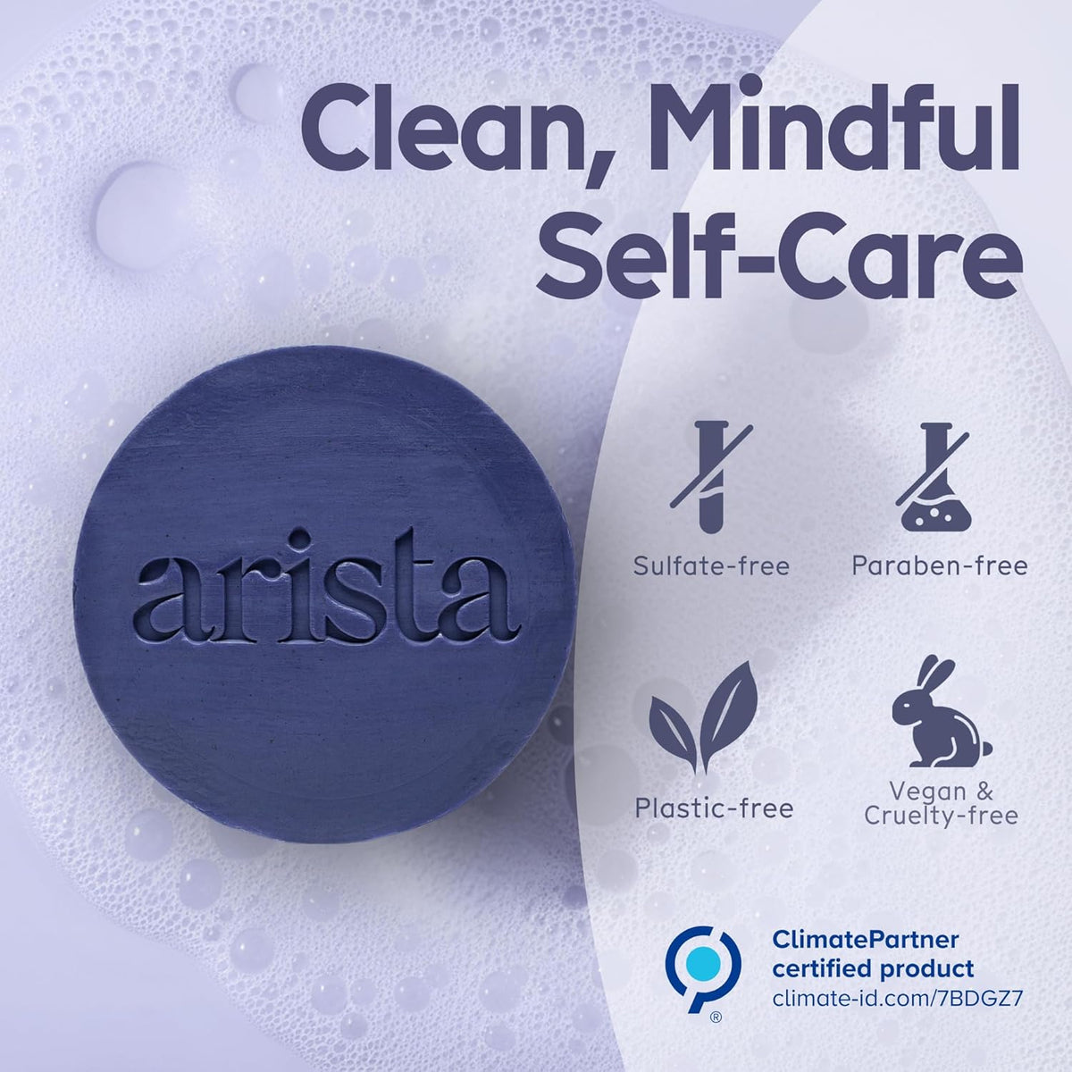 Arista Purple Shampoo Bar, Amla Fruit Powder, Purple Toner & Castor Oil, Moisturizing & Plastic