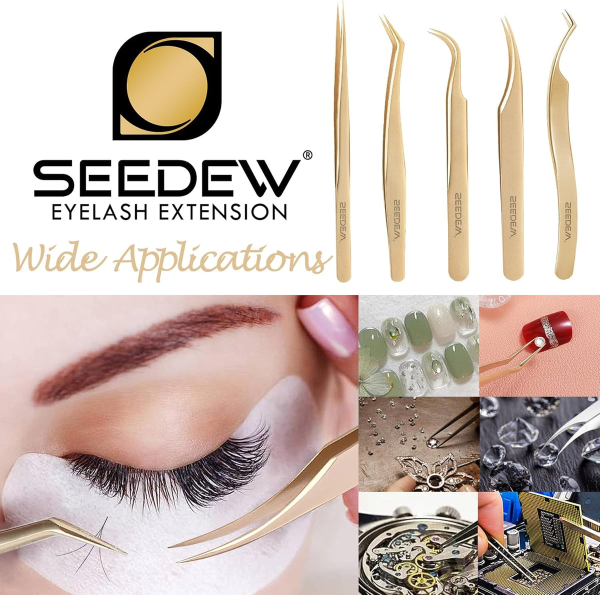 Tweezer Eyelash Extensions 1 PCS Stainless Steel Curved Pointy Dolphin Tweezer Isolation