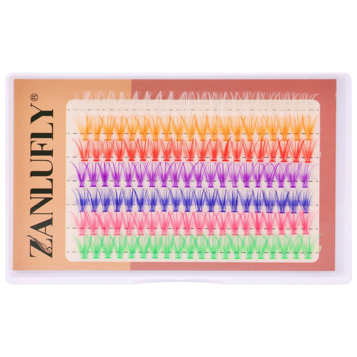 Colored Lashes Cluster Eyelashes Individual DIY Lashes Extensions 7 Colors Eye Lashes Extensions