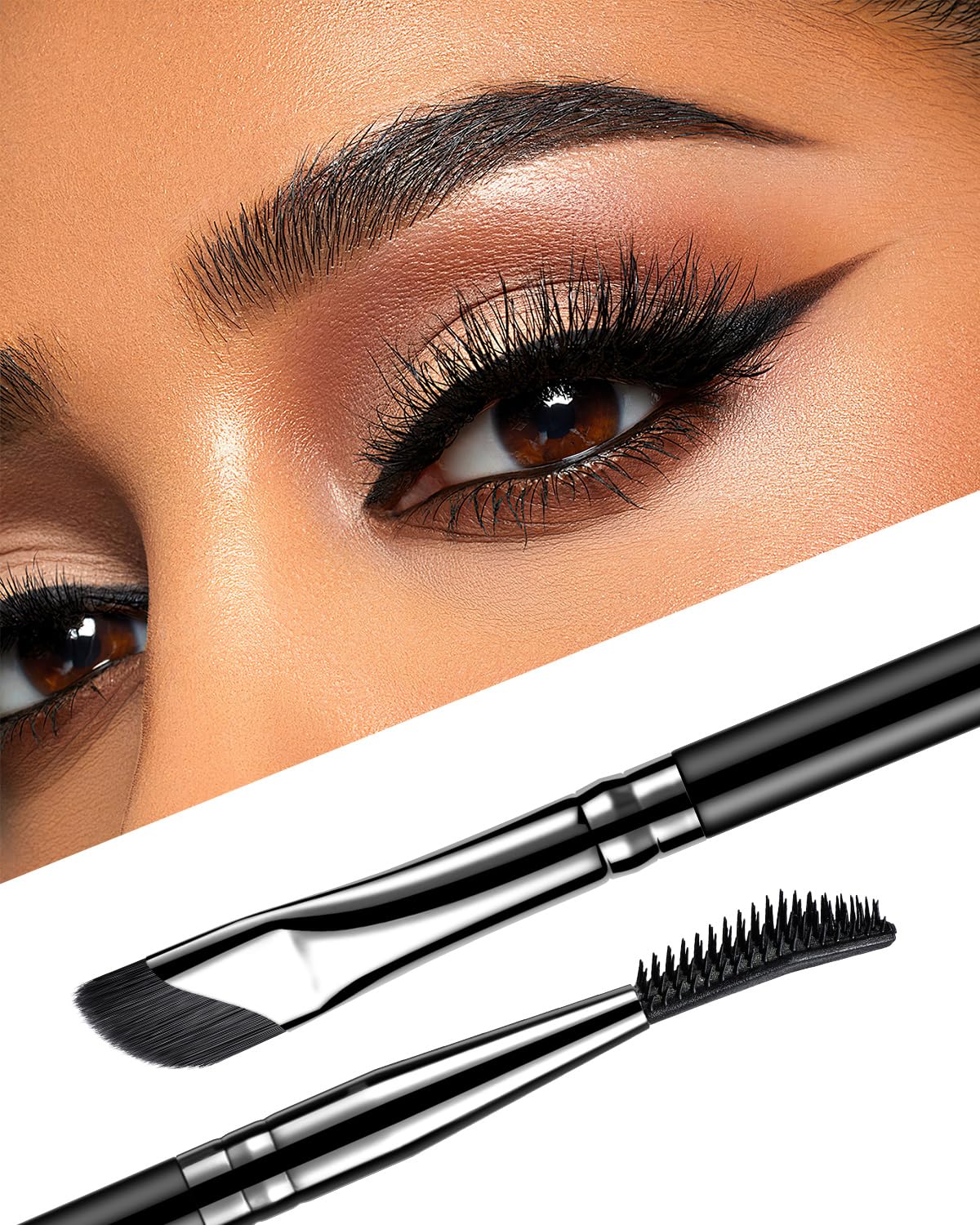 EIGSHOW Dual-Ended Precision Eyebrow Brush and Comb for Eyeliner Lining, Sculpting Brows