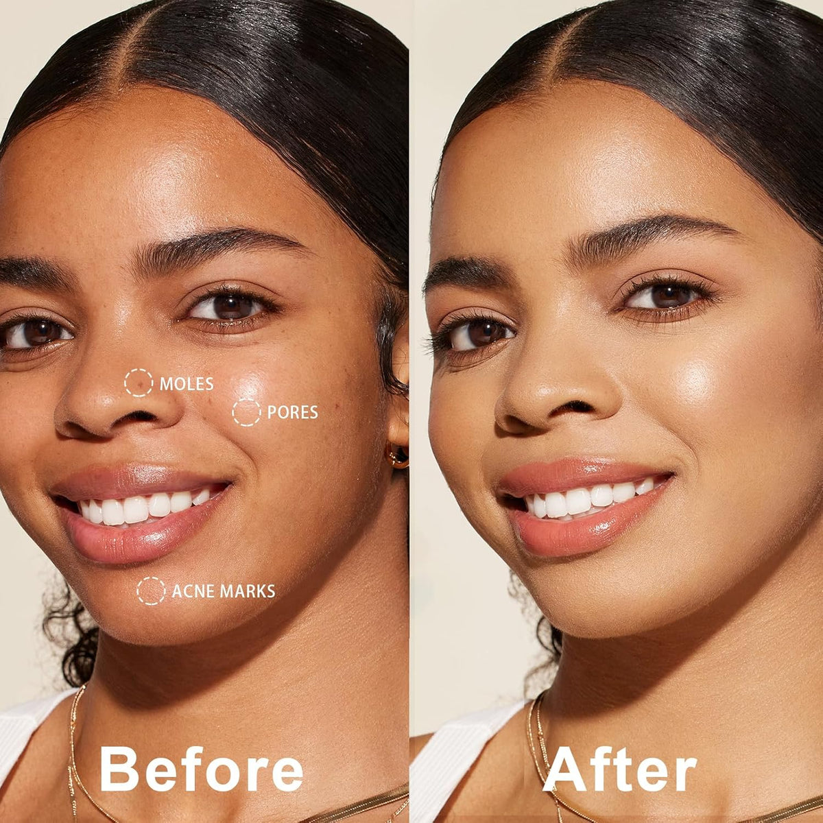 AirBrush Foundation Spray With Primer and Brush, Silky Mist Foundation Spray Makeup, Full Coverage