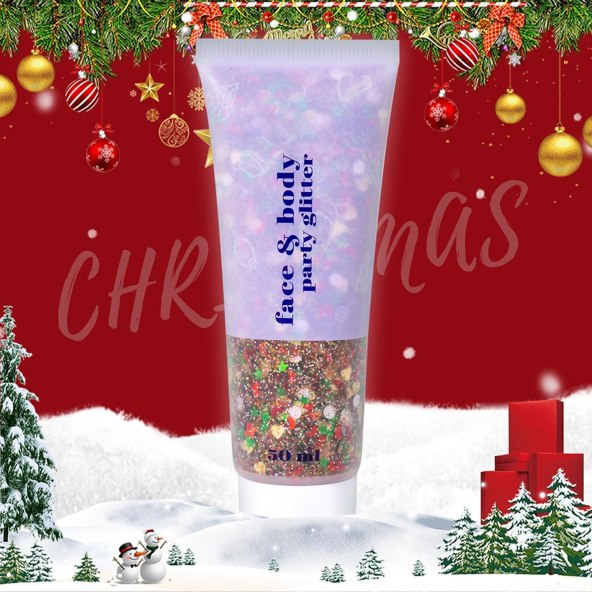 DAGEDA Body Glitter Gel, Face Glitters Body Gel Sequins Shimmer Liquid Eyeshadow, Chunky Glitter