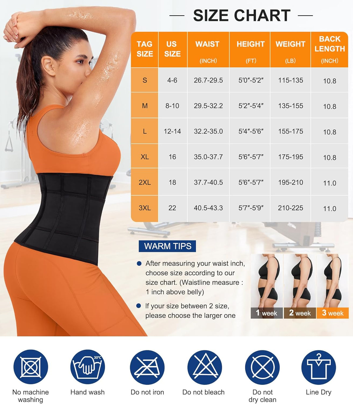 TrainingGirl Waist Trainer for Women Belly Working Out Trimmer Corset Sauna Sweat Belt Band Stomach
