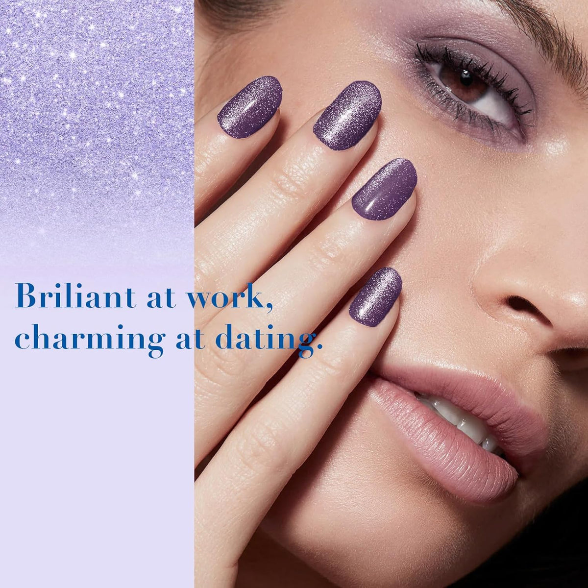 AZUREBEAUTY Dip Powder Nail Kit Starter, 20 Colors Purple Blue Glitter Dipping Powder Recycling