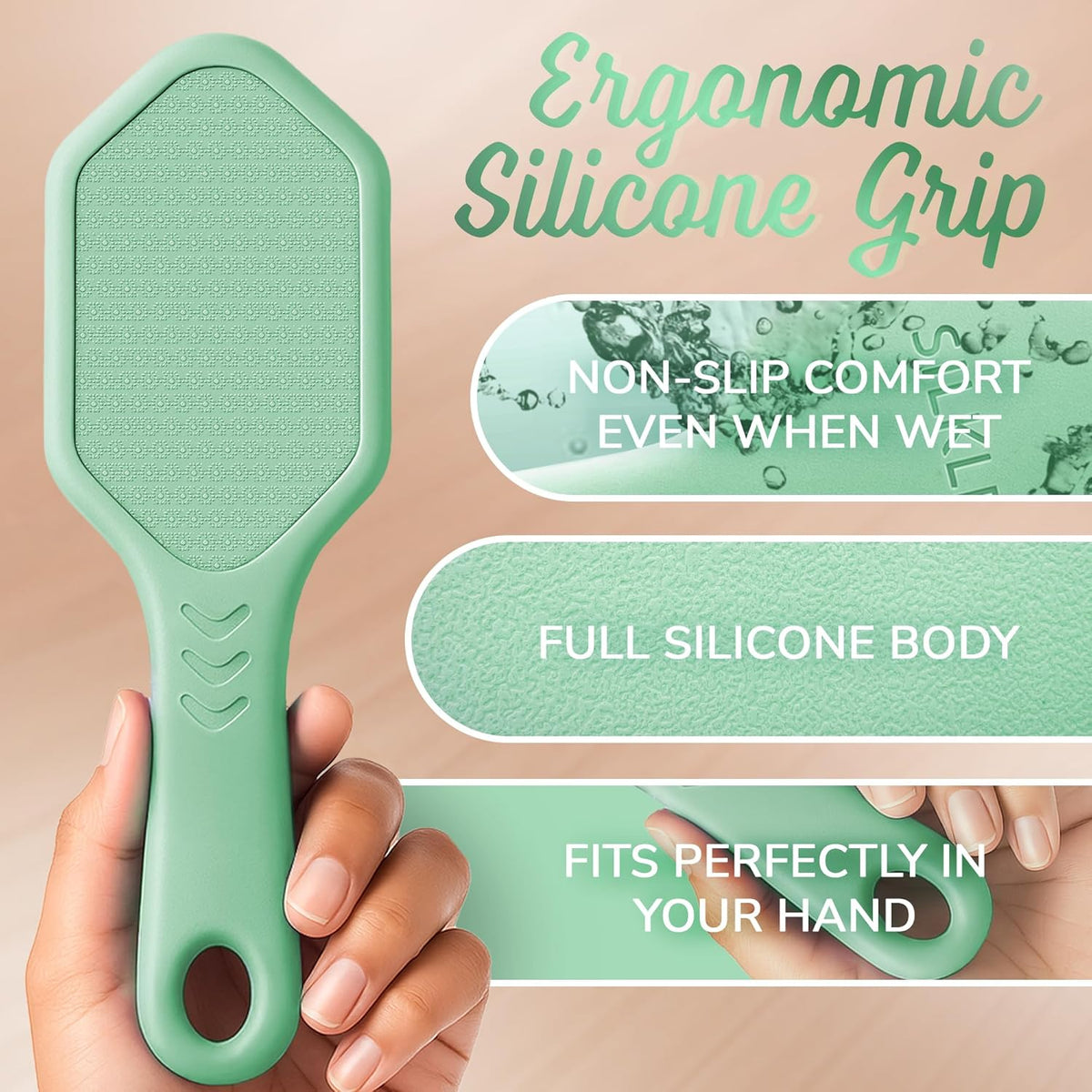 Silicone Foot Callus Remover - Nano Glass Foot File for Dead Skin and Cracked Heels - Callus