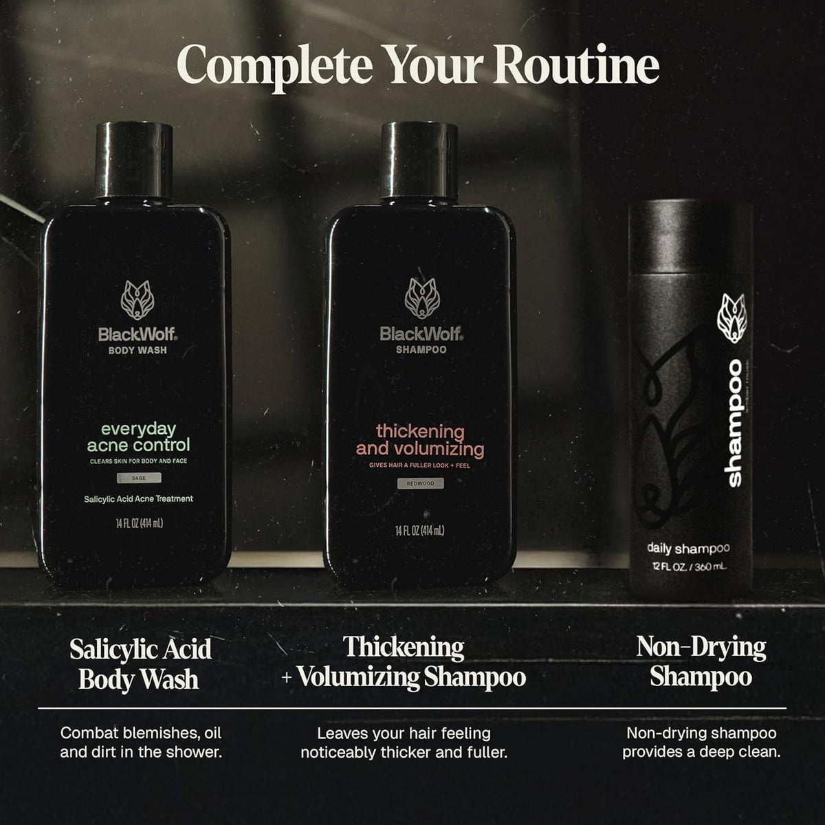 Black Wolf Sonic Scalp Head Massager & 100% Pure Argan Oil Bundle - Hair Care Products for Healthy