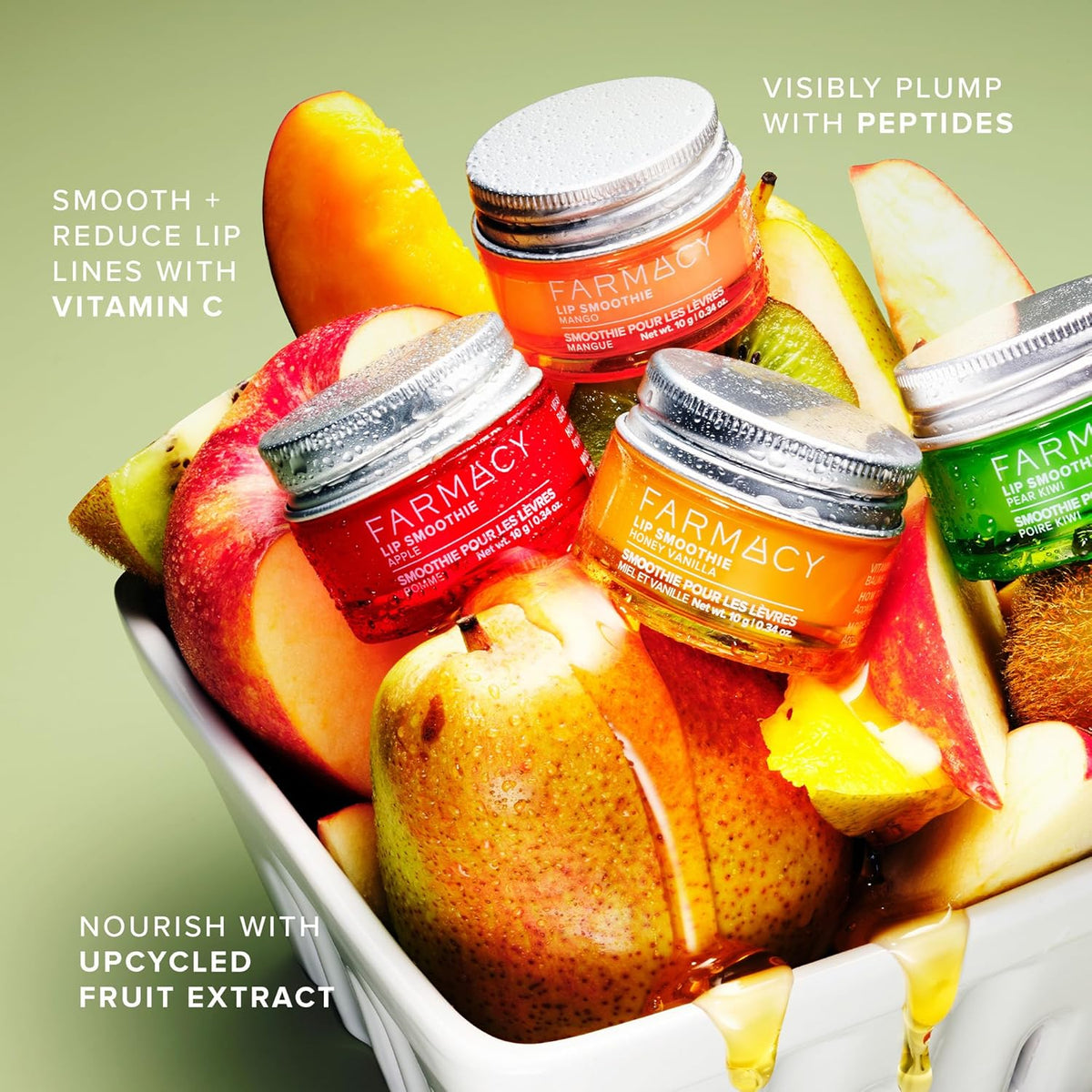 Farmacy Peptide Lip Smoothie - Hydrating Lip Balm with Vitamin C to Visibly Plump & Smooth Lines